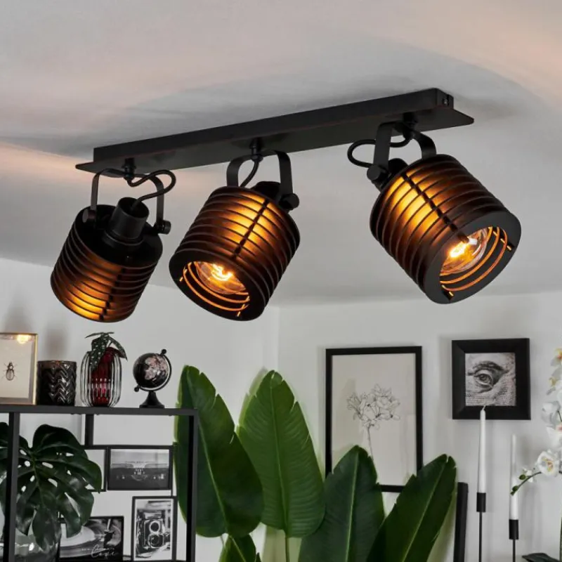 Luminaires Scandinaves-hofstein Plafonnier Boula Noir, 3 lumières