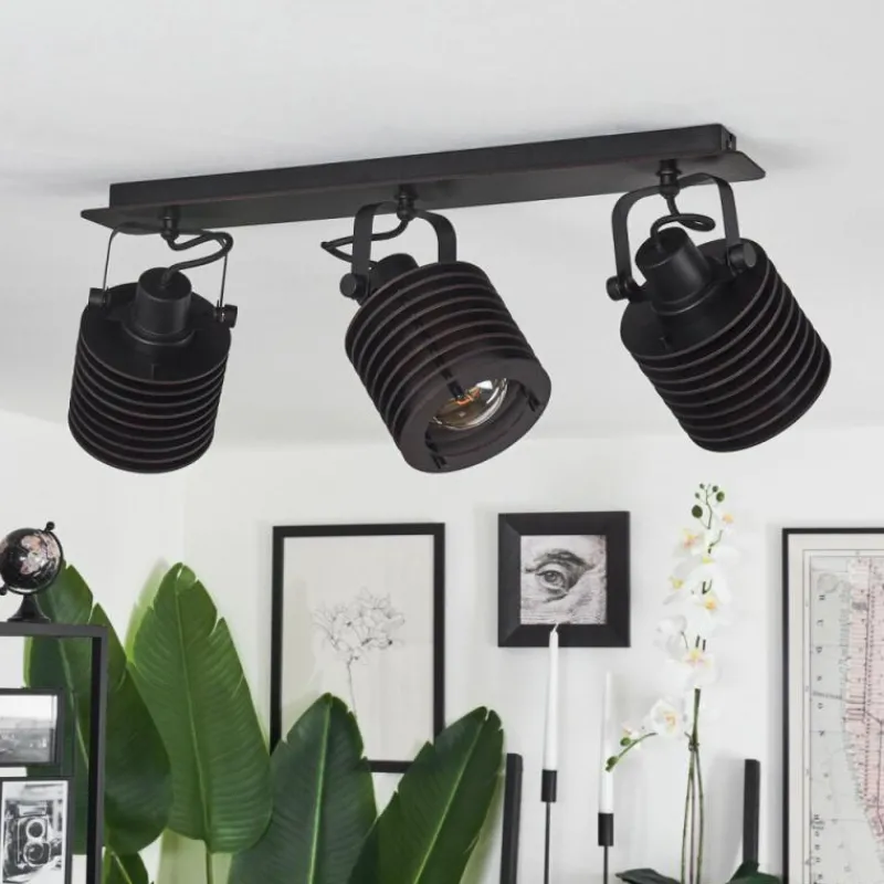 Luminaires Scandinaves-hofstein Plafonnier Boula Noir, 3 lumières