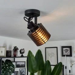 Luminaires Scandinaves-hofstein Plafonnier Boula Noir, 1 lumière