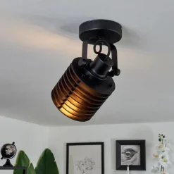 Luminaires Scandinaves-hofstein Plafonnier Boula Noir, 1 lumière