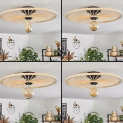 Lampes Vintages & Rétros-hofstein Plafonnier Boutin Noir, 1 lumière