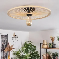 Lampes Vintages & Rétros-hofstein Plafonnier Boutin Noir, 1 lumière