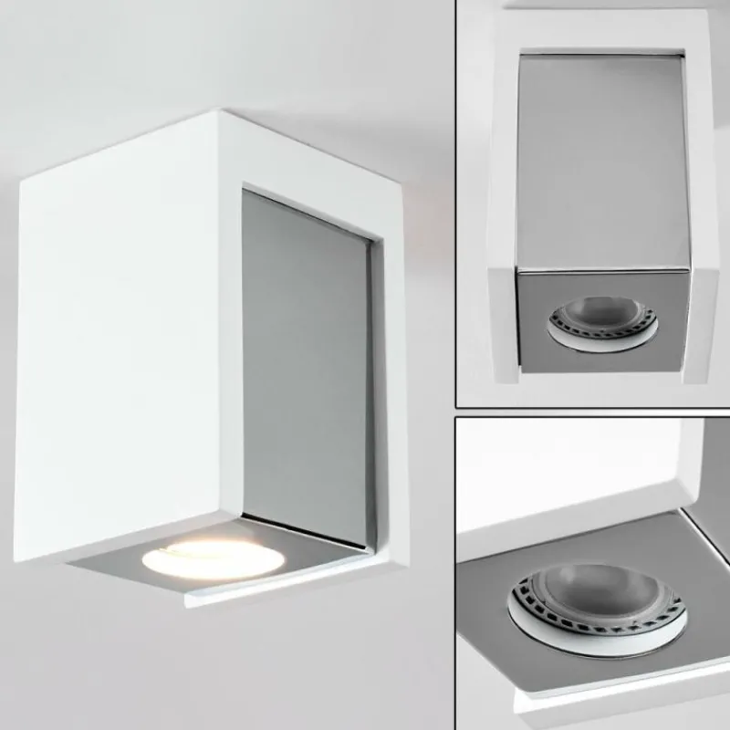 hofstein Plafonnier Braslo Chrome, Blanc, 1 lumière