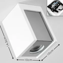 hofstein Plafonnier Braslo Chrome, Blanc, 1 lumière