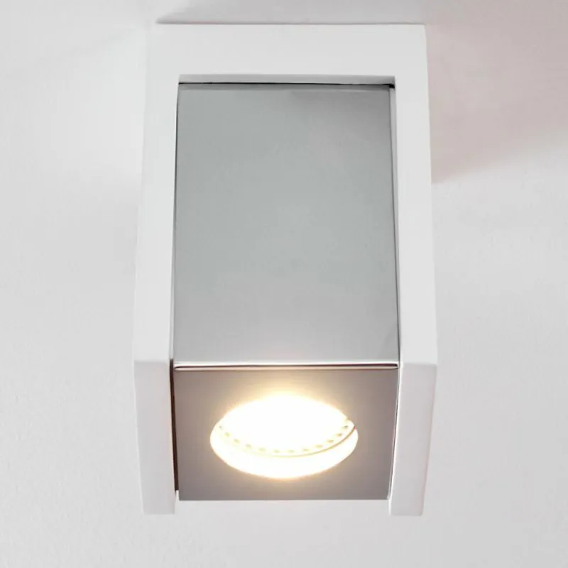 hofstein Plafonnier Braslo Chrome, Blanc, 1 lumière