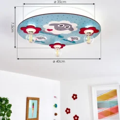 hofstein Plafonnier Brenets Blanc, 3 lumières