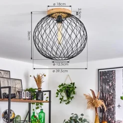 Style Boho-Chic-hofstein Plafonnier Bridgeport Écru, 1 lumière