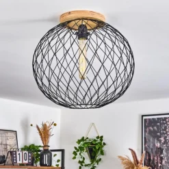 Style Boho-Chic-hofstein Plafonnier Bridgeport Écru, 1 lumière