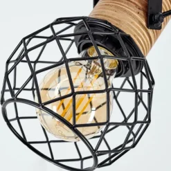 Lampes Industrielles-hofstein Plafonnier Bridgeport Noir, 4 lumières