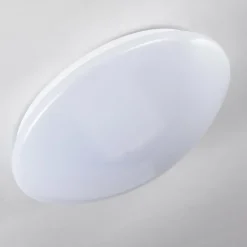 hofstein Plafonnier Brighton LED Blanc, 1 lumière, Télécommandes, Changeur de couleurs