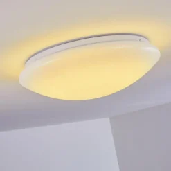 hofstein Plafonnier Brighton LED Blanc, 1 lumière, Télécommandes, Changeur de couleurs