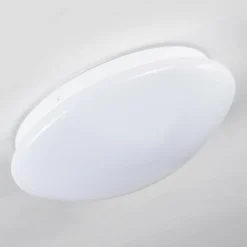 hofstein Plafonnier Brighton LED Blanc, 1 lumière, Télécommandes, Changeur de couleurs