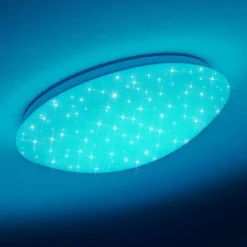 hofstein Plafonnier Brighton Star LED Blanc, 1 lumière, Télécommandes, Changeur de couleurs