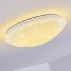hofstein Plafonnier Brighton Star LED Blanc, 1 lumière, Télécommandes, Changeur de couleurs