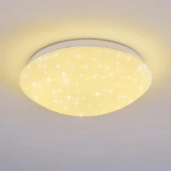 hofstein Plafonnier Brighton Star LED Blanc, 1 lumière, Télécommandes, Changeur de couleurs