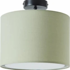 Lampes En Tissu-Luminaires Brilliant Plafonnier Brilliant Aike Noir, 1 lumière