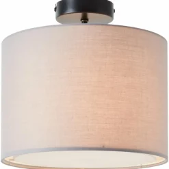 Lampes En Tissu-Luminaires Brilliant Plafonnier Brilliant Aike Noir, 1 lumière