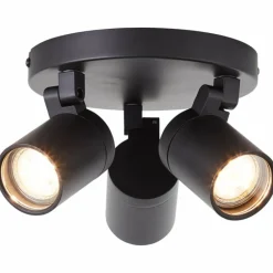 Luminaires Brilliant Plafonnier Brilliant Alessia Noir, 3 lumières* Spots Et Projecteurs