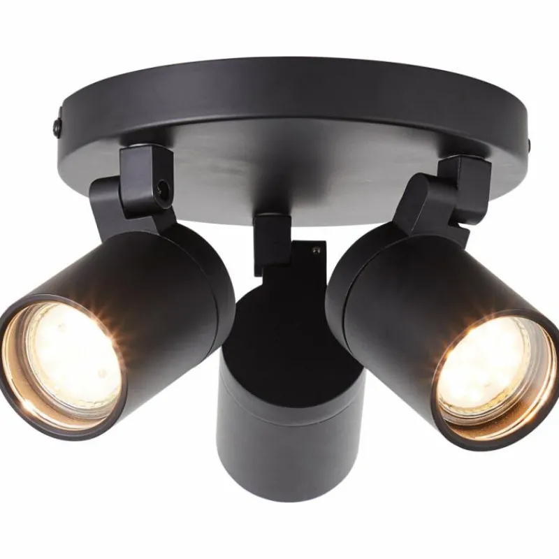 Luminaires Brilliant Plafonnier Brilliant Alessia Noir, 3 lumières* Spots Et Projecteurs