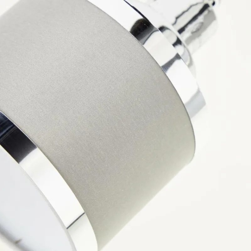 Lampes En Tissu-Luminaires Brilliant Plafonnier Brilliant Alexia Argenté, 2 lumières