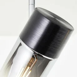 Suspension Verre Fumé-Luminaires Brilliant Plafonnier Brilliant Alia Noir, 2 lumières