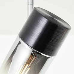 Suspension Verre Fumé-Luminaires Brilliant Plafonnier Brilliant Alia Noir, 4 lumières