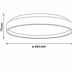 Luminaires Scandinaves-Luminaires Brilliant Plafonnier Brilliant Alson LED Brun, Blanc, 1 lumière, Télécommandes