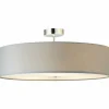 Lampes En Tissu-Luminaires Brilliant Plafonnier Brilliant Andria Chrome, Gris, 3 lumières