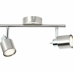 Luminaires Brilliant Plafonnier Brilliant ANDRES Chrome, Nickel mat, 2 lumières* Spots Et Projecteurs