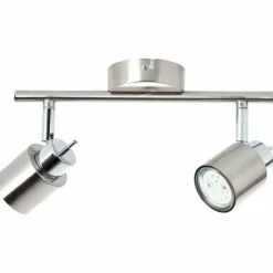 Luminaires Brilliant Plafonnier Brilliant ANDRES Chrome, Nickel mat, 2 lumières* Spots Et Projecteurs