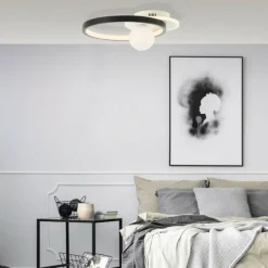 Lampes Industrielles-Luminaires Brilliant Plafonnier Brilliant Atlanta LED Noir, 1 lumière