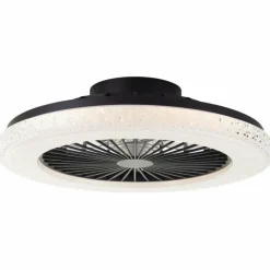 Luminaires Brilliant Plafonnier Brilliant Badria LED Noir, 1 lumière, Télécommandes