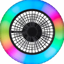 Luminaires Brilliant Plafonnier Brilliant Badria LED Noir, 1 lumière, Télécommandes