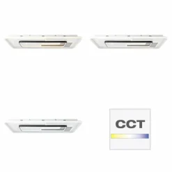 Luminaires Brilliant Plafonnier Brilliant Barden LED Noir, Blanc, 1 lumière, Télécommandes* Éclairage Led