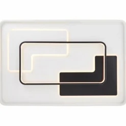 Luminaires Brilliant Plafonnier Brilliant Barden LED Noir, Blanc, 1 lumière, Télécommandes* Éclairage Led