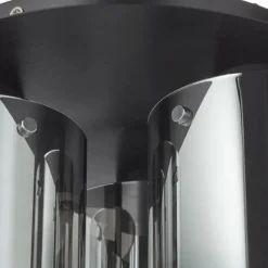 Suspension Verre Fumé-Luminaires Brilliant Plafonnier Brilliant Beth Noir, 3 lumières