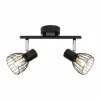 Luminaires Brilliant Plafonnier Brilliant Blacky Noir, 2 lumières* Plafonniers
