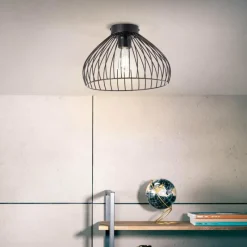 Luminaires Scandinaves-Luminaires Brilliant Plafonnier Brilliant Blacky Noir, 1 lumière