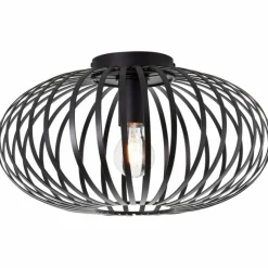 Luminaires Scandinaves-Luminaires Brilliant Plafonnier Brilliant Bremen Noir, 1 lumière