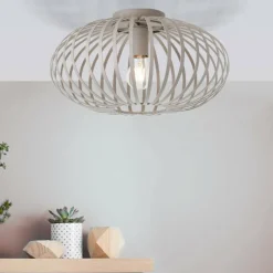 Luminaires Scandinaves-Luminaires Brilliant Plafonnier Brilliant Bremen Gris, 1 lumière