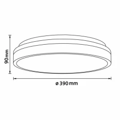 Luminaires Scandinaves-Luminaires Brilliant Plafonnier Brilliant Brodsky LED Brun, Blanc, 1 lumière