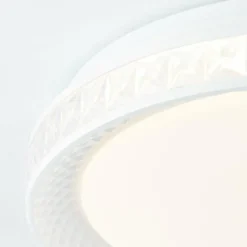 Luminaires Brilliant Plafonnier Brilliant Burlie LED Blanc, 1 lumière, Télécommandes, Changeur de couleurs