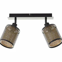 Lampes Dorées-Luminaires Brilliant Plafonnier Brilliant Cheval Noir, 2 lumières