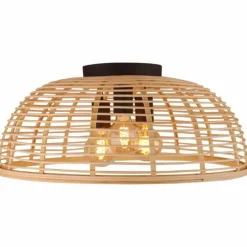 Luminaires Rustiques-Luminaires Brilliant Plafonnier Brilliant Crosstown Bois foncé, Noir, 3 lumières