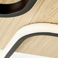 Luminaires Scandinaves-Luminaires Brilliant Plafonnier Brilliant Dennet LED Brun, Noir, 1 lumière