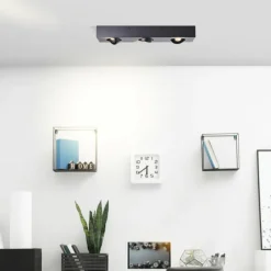 Luminaires Brilliant Plafonnier Brilliant Doro LED Noir, 3 lumières* Éclairage Led