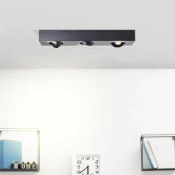 Luminaires Brilliant Plafonnier Brilliant Doro LED Noir, 3 lumières* Éclairage Led