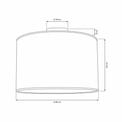 Lampes En Tissu-Luminaires Brilliant Plafonnier Brilliant Esher Argenté, 1 lumière