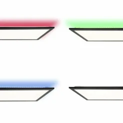 Luminaires Brilliant Plafonnier Brilliant Everett LED Noir, 1 lumière, Télécommandes, Changeur de couleurs