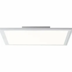 Luminaires Brilliant Plafonnier Brilliant Flat LED Argenté, 1 lumière, Télécommandes* Éclairage Led